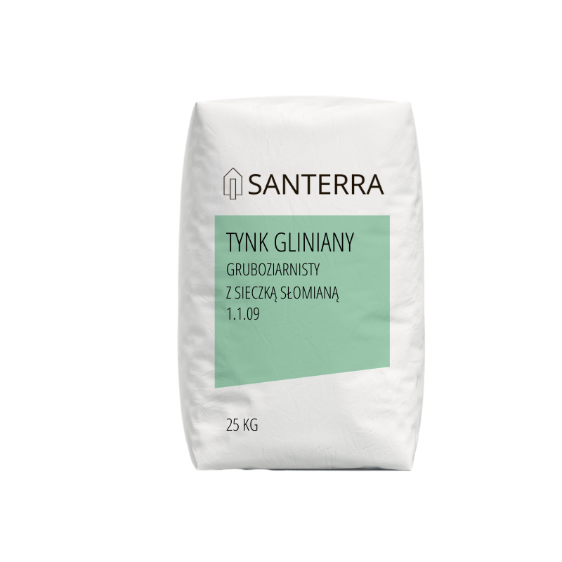 Santerra - Tynk gliniany gruboziarnisty 25 kg